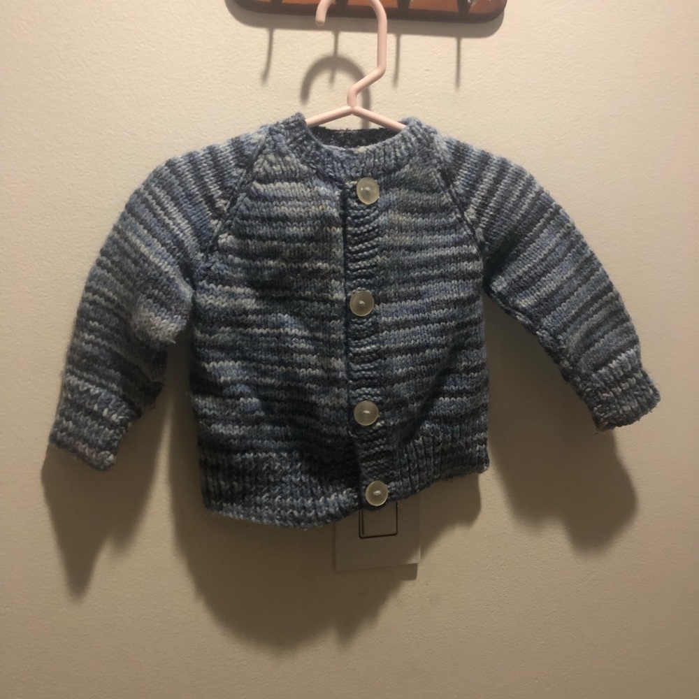 Vintage 80s handmade baby sweater